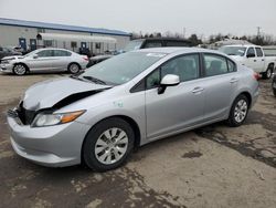 Salvage cars for sale at Pennsburg, PA auction: 2012 Honda Civic LX