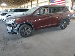 Toyota Highlander salvage cars for sale: 2018 Toyota Highlander Limited