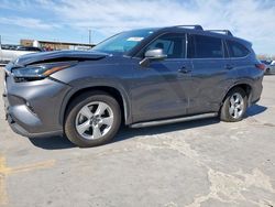 Salvage cars for sale at Grand Prairie, TX auction: 2022 Toyota Highlander Hybrid LE