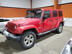 Salvage cars for sale at Rocky View County, AB auction: 2014 Jeep Wrangler Unlimited Sahara