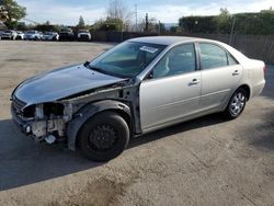 Salvage cars for sale at San Martin, CA auction: 2004 Toyota Camry LE