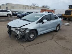 Salvage cars for sale at New Britain, CT auction: 2012 Honda Civic LX