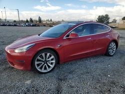 Salvage cars for sale at Mentone, CA auction: 2019 Tesla Model 3