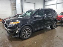 Salvage cars for sale at Ham Lake, MN auction: 2015 Ford Explorer XLT