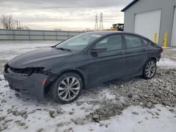 Salvage cars for sale at Barberton, OH auction: 2015 Chrysler 200 S