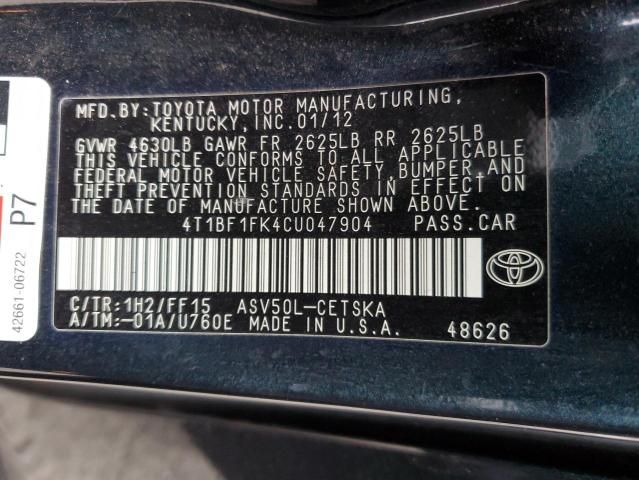 2012 Toyota Camry Base