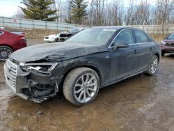 Salvage cars for sale at Davison, MI auction: 2019 Audi A4 Premium Plus