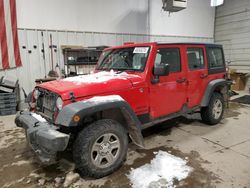 Salvage cars for sale at Des Moines, IA auction: 2015 Jeep Wrangler Unlimited Sport