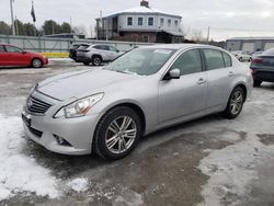 Salvage cars for sale at North Billerica, MA auction: 2012 Infiniti G25