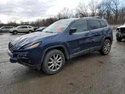 Salvage cars for sale at Ellwood City, PA auction: 2018 Jeep Cherokee Limited