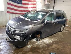 Salvage cars for sale at Lyman, ME auction: 2018 Honda Odyssey EXL