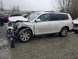 Toyota Highlander salvage cars for sale: 2012 Toyota Highlander Base