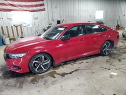 Salvage cars for sale at Franklin, WI auction: 2021 Honda Accord Sport SE