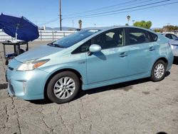 Salvage cars for sale at Colton, CA auction: 2012 Toyota Prius PLUG-IN