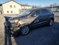 Salvage cars for sale at York Haven, PA auction: 2022 Ford Edge Titanium