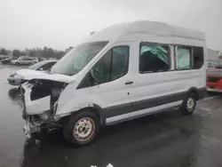 Salvage trucks for sale at Vallejo, CA auction: 2018 Ford Transit T-350