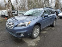 Subaru Vehiculos salvage en venta: 2015 Subaru Outback 2.5I Premium