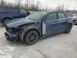 Salvage cars for sale at Leroy, NY auction: 2018 Ford Fusion SE Hybrid