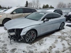 Salvage cars for sale at Bowmanville, ON auction: 2018 Audi S5 Prestige