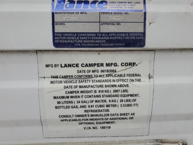 2004 Lance Camper