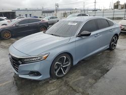 Salvage cars for sale at Sun Valley, CA auction: 2021 Honda Accord Sport SE