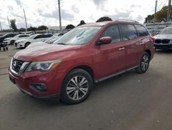 Salvage cars for sale at Miami, FL auction: 2017 Nissan Pathfinder S