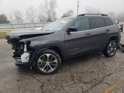 Salvage cars for sale at Rogersville, MO auction: 2022 Jeep Cherokee Limited