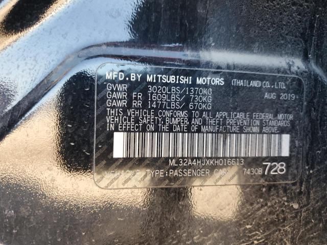 2019 Mitsubishi Mirage SE