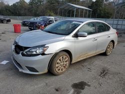 Salvage cars for sale at Savannah, GA auction: 2017 Nissan Sentra S