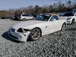 Salvage cars for sale at Mebane, NC auction: 2005 BMW Z4 3.0