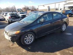 Salvage cars for sale at New Britain, CT auction: 2012 Honda Civic EX