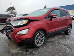 Salvage cars for sale at Woodhaven, MI auction: 2020 Ford Ecosport Titanium