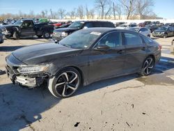 Salvage cars for sale at Bridgeton, MO auction: 2021 Honda Accord Sport