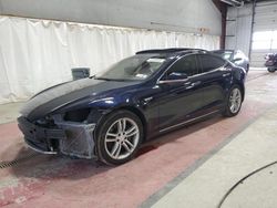 Salvage cars for sale at Angola, NY auction: 2013 Tesla Model S