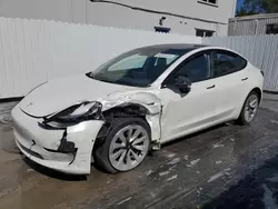 Salvage cars for sale from Copart Opa Locka, FL: 2022 Tesla Model 3