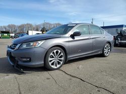 Salvage cars for sale at Ham Lake, MN auction: 2015 Honda Accord Sport