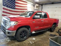 Salvage cars for sale from Copart Lyman, ME: 2019 Toyota Tundra Double Cab Limited