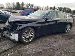 Carros salvage a la venta en subasta: 2018 Infiniti Q50 Luxe