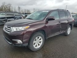 Toyota Highlander Base salvage cars for sale: 2012 Toyota Highlander Base