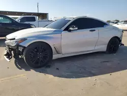 Salvage cars for sale at Grand Prairie, TX auction: 2017 Infiniti Q60 Premium