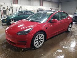 Salvage cars for sale at Elgin, IL auction: 2022 Tesla Model 3