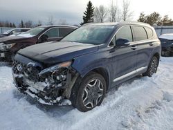 Salvage cars for sale at Bowmanville, ON auction: 2021 Hyundai Santa FE Calligraphy