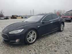 Salvage cars for sale at Barberton, OH auction: 2015 Tesla Model S 85D