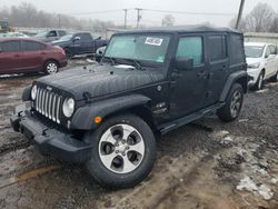 Salvage cars for sale at Hillsborough, NJ auction: 2018 Jeep Wrangler Unlimited Sahara