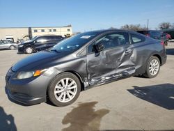 Salvage cars for sale at Wilmer, TX auction: 2012 Honda Civic EX