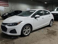 Salvage cars for sale at Franklin, WI auction: 2019 Chevrolet Cruze LT