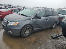 Salvage cars for sale at San Martin, CA auction: 2012 Honda Odyssey EXL