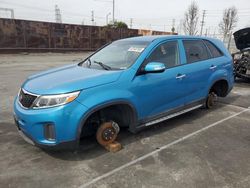 Salvage cars for sale at Wilmington, CA auction: 2015 KIA Sorento LX