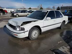 Salvage cars for sale at Littleton, CO auction: 1992 Honda Accord LX