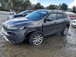 Salvage cars for sale at Mendon, MA auction: 2016 Jeep Cherokee Limited